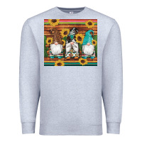 Heather Grey western gnomes cactus sunflowers serape wooden leopard gemstone Premium Sweatshirt - Artiststas