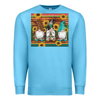Ocean Blue western gnomes cactus sunflowers serape wooden leopard gemstone Premium Sweatshirt - Artiststas