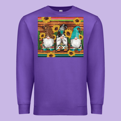 Western Gnomes Cactus Sunflowers Serape Wooden Leopard Gemstone Premium Sweatshirt Designed By Artiststas