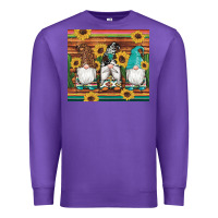 Purple western gnomes cactus sunflowers serape wooden leopard gemstone Premium Sweatshirt - Artiststas