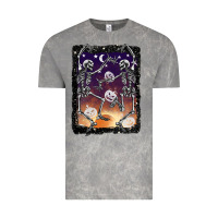 Cloud Rock halloween dancing skeletons stars Vintage Tee - BarkalooDesign