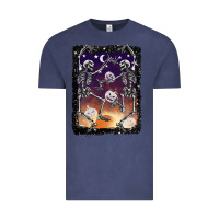 Vintage Denim halloween dancing skeletons stars Vintage Tee - BarkalooDesign