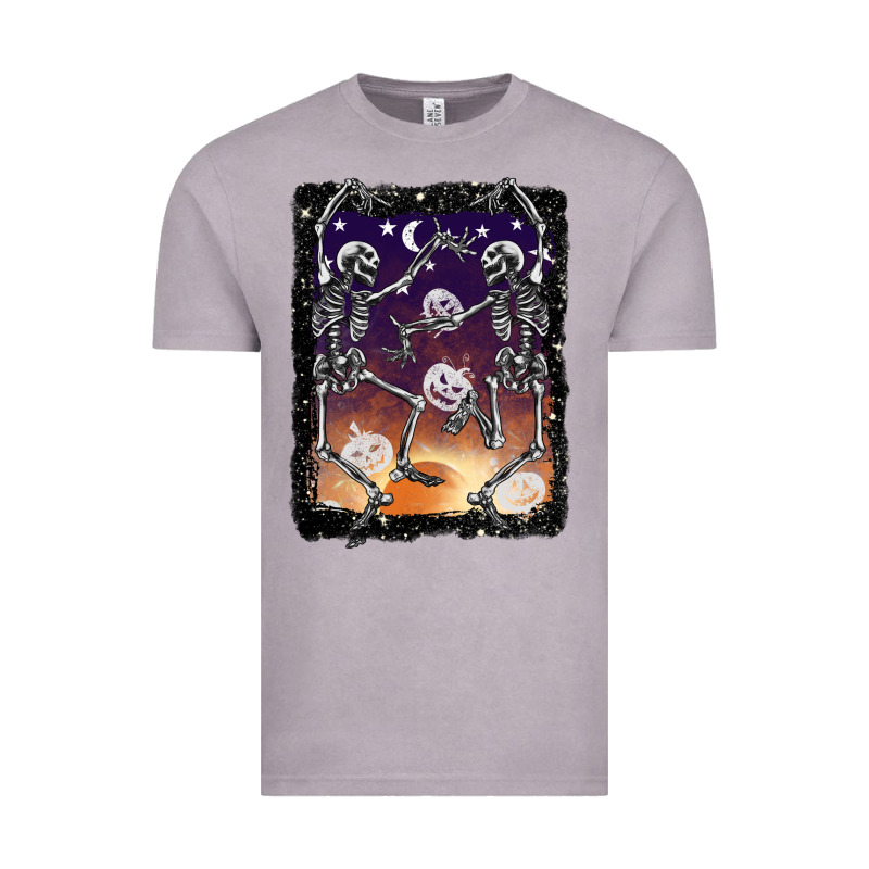 Halloween Dancing Skeletons Stars Vintage Tee by BarkalooDesign | Teevron