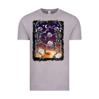 Vintage Zinc halloween dancing skeletons stars Vintage Tee - BarkalooDesign