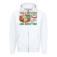 White torn between lookin like a snack and eatin one Zipper Hoodie - FaDigitalArtStudio