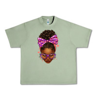 Oil Green sorority colors purple carol afro messy bun woman Urban Heavy Tee - texasbilliewilder