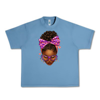 Pebble Blue sorority colors purple carol afro messy bun woman Urban Heavy Tee - texasbilliewilder