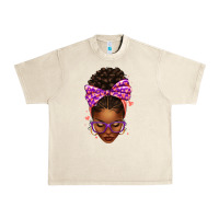 Sandshell sorority colors purple carol afro messy bun woman Urban Heavy Tee - texasbilliewilder