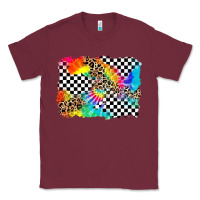 Burgundy race leopard tie dye background Classic Tee - Zillion Design Studio