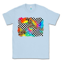 Dusty Blue race leopard tie dye background Classic Tee - Zillion Design Studio