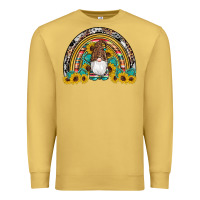 Antique Gold western gnome gemstones sunflowers rainbow Premium Sweatshirt - Artiststas