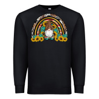 Black western gnome gemstones sunflowers rainbow Premium Sweatshirt - Artiststas