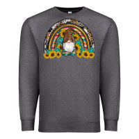 Charcoal Heather western gnome gemstones sunflowers rainbow Premium Sweatshirt - Artiststas