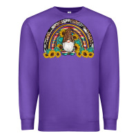 Purple western gnome gemstones sunflowers rainbow Premium Sweatshirt - Artiststas