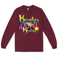 Burgundy beaches booze and besties tbw Long Sleeve Tee - texasbilliewilder