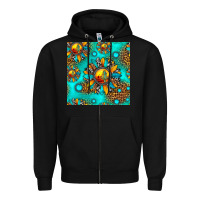 Black western sunset sunflowers seamless pattern Zipper Hoodie - HRA Design Shop