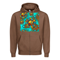 Chestnut western sunset sunflowers seamless pattern Zipper Hoodie - HRA Design Shop