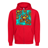 Red western sunset sunflowers seamless pattern Zipper Hoodie - HRA Design Shop