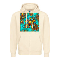Sandshell western sunset sunflowers seamless pattern Zipper Hoodie - HRA Design Shop