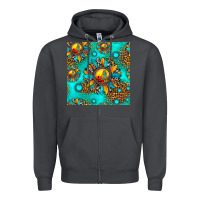 Smoke western sunset sunflowers seamless pattern Zipper Hoodie - HRA Design Shop
