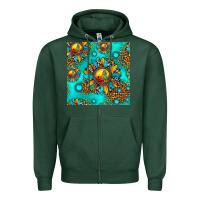 Sports Green western sunset sunflowers seamless pattern Zipper Hoodie - HRA Design Shop