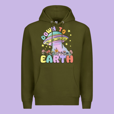 Down To Earth Premium Hoodie Designed By Maliassmallbusiness