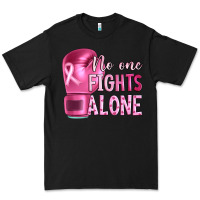 Black Breast cancer no one fights alone boxing Premium Tee - Artiststas