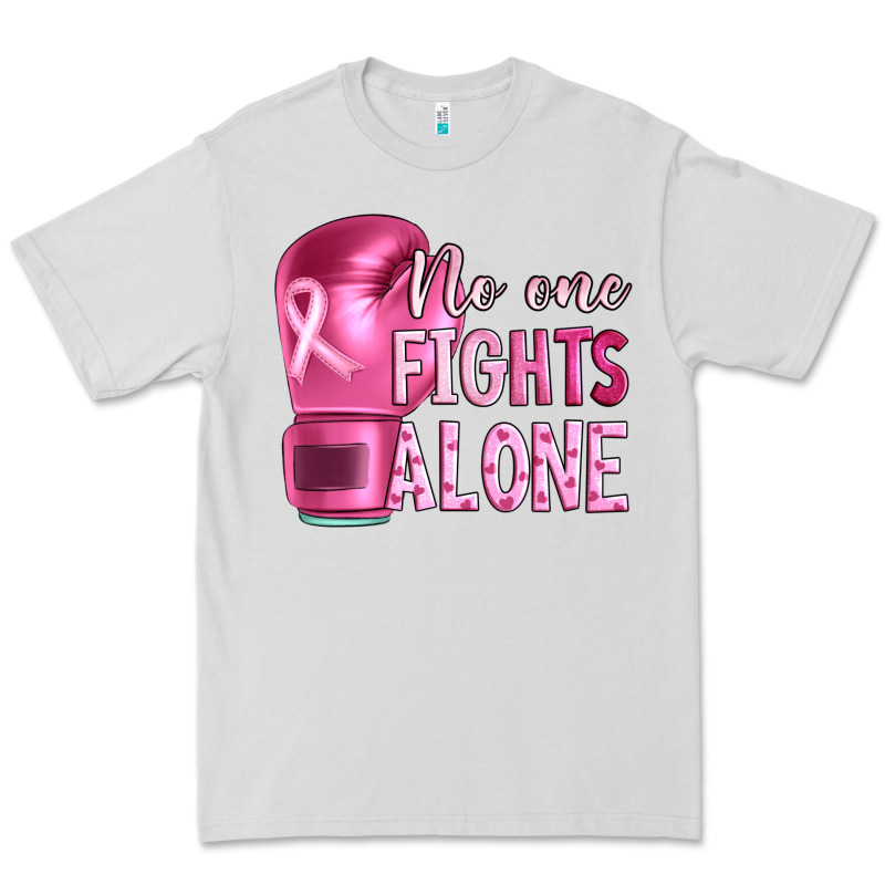 Breast Cancer No One Fights Alone Boxing Premium Tee by Artiststas | Teevron