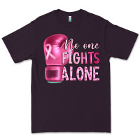 Plum Breast cancer no one fights alone boxing Premium Tee - Artiststas