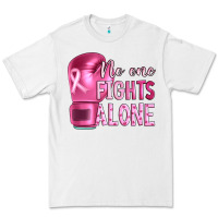 White Breast cancer no one fights alone boxing Premium Tee - Artiststas