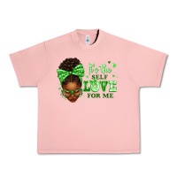 Salmon sorority colors green its the self love for me afr Urban Heavy Tee - texasbilliewilder