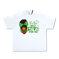 White sorority colors green its the self love for me afr Urban Heavy Tee - texasbilliewilder