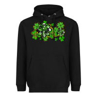 Black cowhide and leopard shamrocks Heavyweight Hoodie - AdoDesignShop
