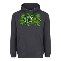 Smoke cowhide and leopard shamrocks Heavyweight Hoodie - AdoDesignShop