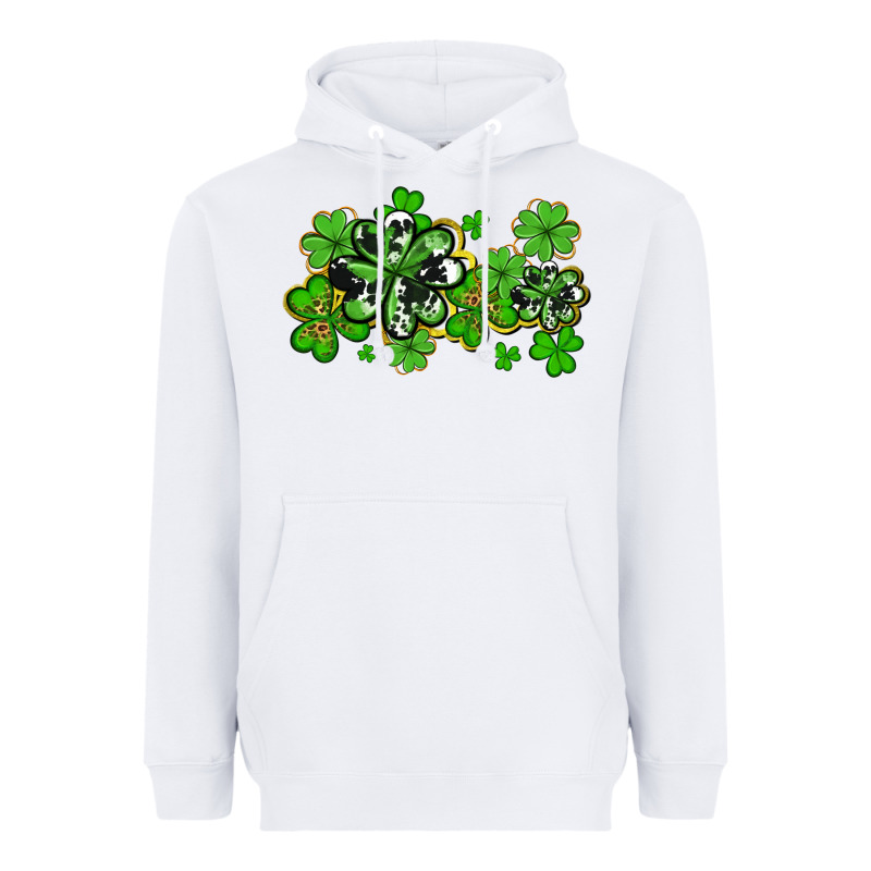 Cowhide And Leopard Shamrocks Heavyweight Hoodie by AdoDesignShop | Teevron
