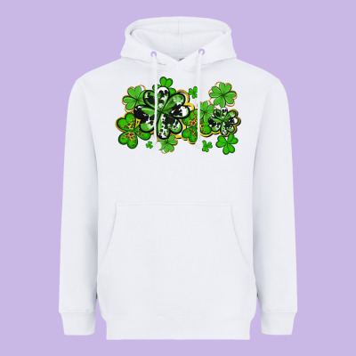 Cowhide And Leopard Shamrocks Heavyweight Hoodie Designed By Adodesignshop