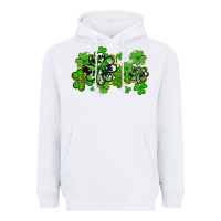 White cowhide and leopard shamrocks Heavyweight Hoodie - AdoDesignShop