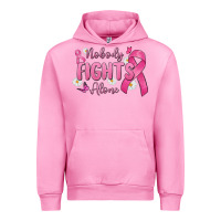 Fuchsia Pink nobody fights alone Urban Hoodie - MaliasSmallBusiness