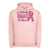 Pigment Salmon nobody fights alone Urban Hoodie - MaliasSmallBusiness