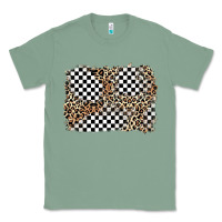 Sage race leopard background Classic Tee - Zillion Design Studio