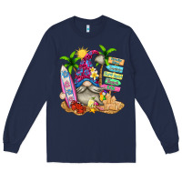 Navy beach gnome Long Sleeve Tee - texasbilliewilder