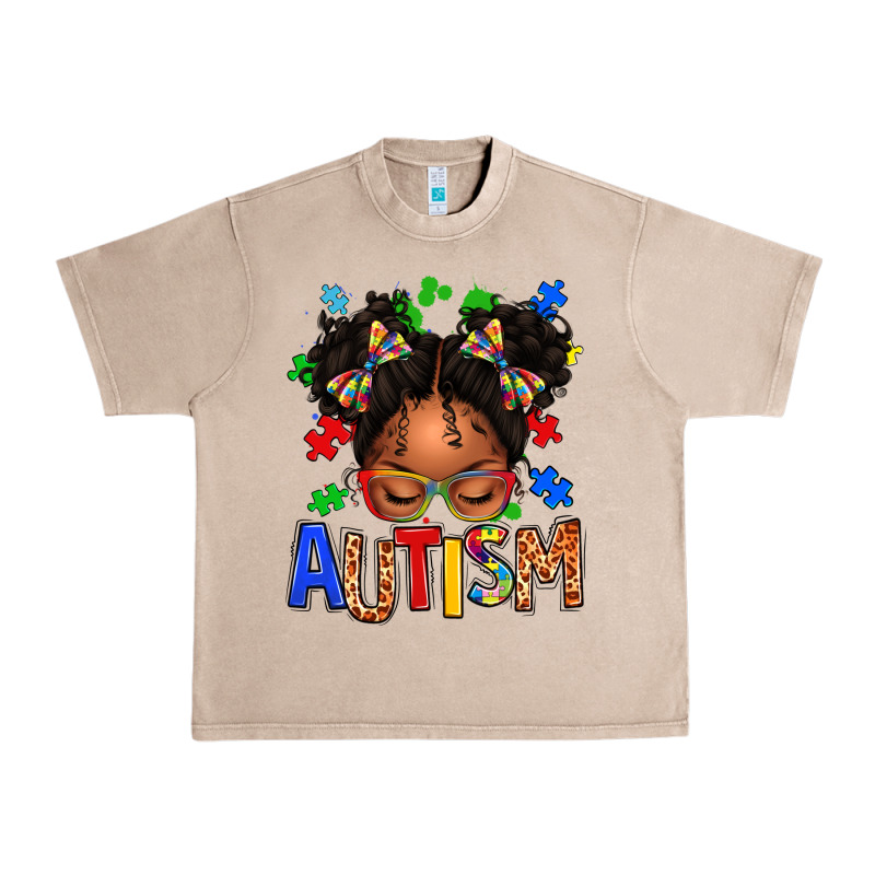 Autism Afro Girl Urban Heavy Tee by texasbilliewilder | Teevron
