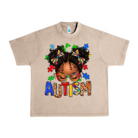 French Oak autism afro girl Urban Heavy Tee - texasbilliewilder