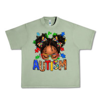 Oil Green autism afro girl Urban Heavy Tee - texasbilliewilder