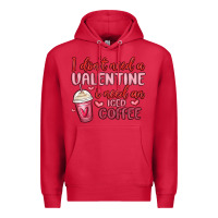 Cardinal i don t need a valentine i need an iced coffee Premium Hoodie - MaliasSmallBusiness