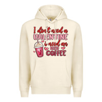 Tofu i don t need a valentine i need an iced coffee Premium Hoodie - MaliasSmallBusiness