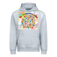 Heather Grey im fine everything is fine with lights Urban Hoodie - MaliasSmallBusiness