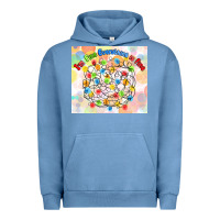 Pigment Pebble Blue im fine everything is fine with lights Urban Hoodie - MaliasSmallBusiness