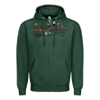 Sports Green halloween Zipper Hoodie - CowhideDigitalArt