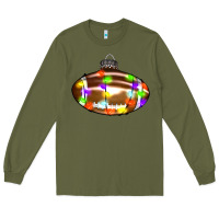 Army Green Christmas football Long Sleeve Tee - RanaPortraitStore